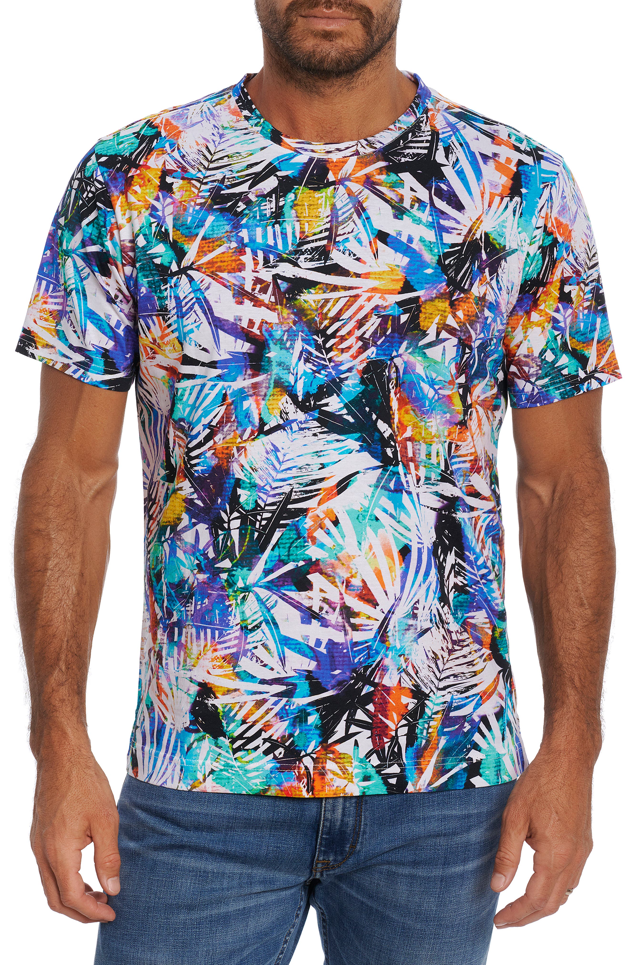 100% Cotton Men's Medium Robert Graham TRIBAL RUN Print Short Sleeve T-Shirt 100% Cotton Men's Medium Robert Graham TRIBAL RUN Print Short Sleeve T-Shirt